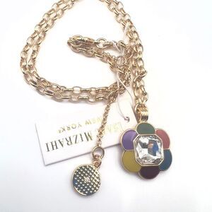 Isaac Mizrahi Gold Chain with Colorful Flower Pendant